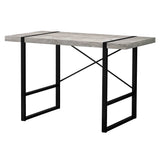 24" Gray and Black Computer Desk - Homeroots - Flyclothing LLC