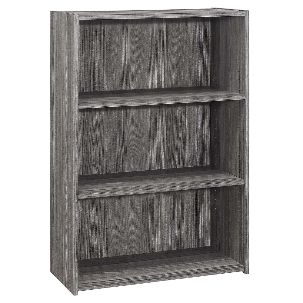 36" Gray Wood Adjustable Bookcase - Homeroots - Flyclothing LLC