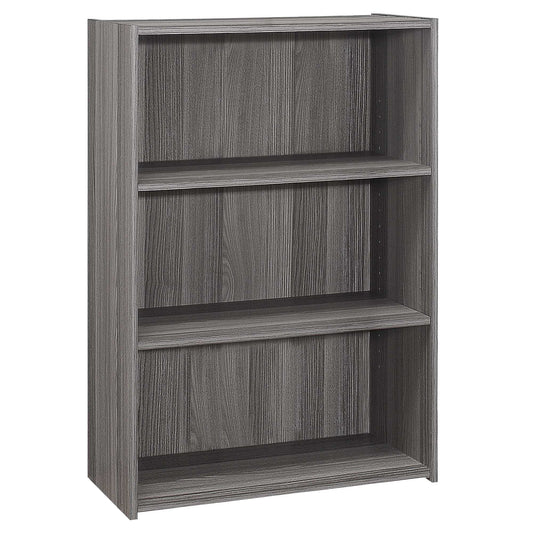 36" Gray Wood Adjustable Bookcase - Homeroots