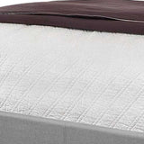 Solid Wood Queen Tufted Gray Upholstered Linen Bed With Nailhead Trim - Homeroots - Flyclothing LLC