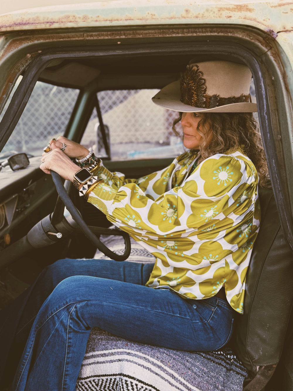 You Got Lucky Balloon Sleeve Button Up Blouse - Lil Bee's Bohemian - Flyclothing LLC