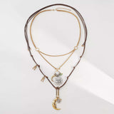 Moon & Sun Pendant Necklace - Trendsi - Flyclothing LLC