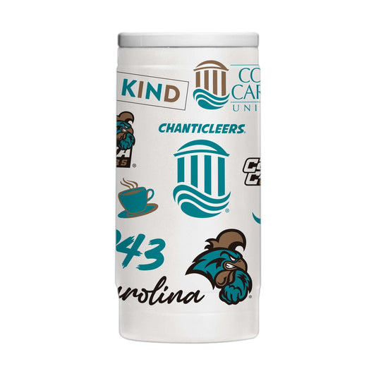 Coastal Carolina 12oz Native Powdercoat SlimCan Coolie - Logo Brands - Flyclothing LLC