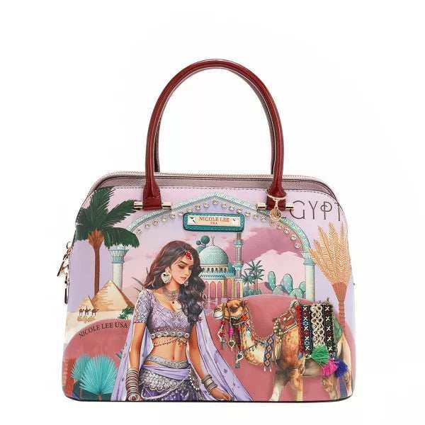 Nicole Lee USA Queen Cleopatra Dome Handbag - Trendsi - Flyclothing LLC