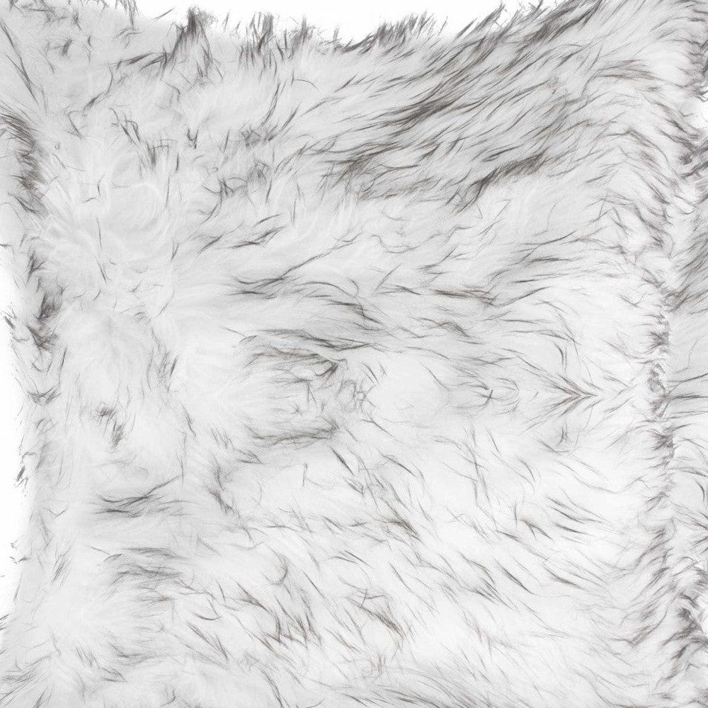 18" X 18" X 5" Gradient Gray Faux Fur 2Pack Pillow - Homeroots - Flyclothing LLC