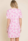BOMBOM Floral Button Down Mini Dress - Trendsi - Flyclothing LLC