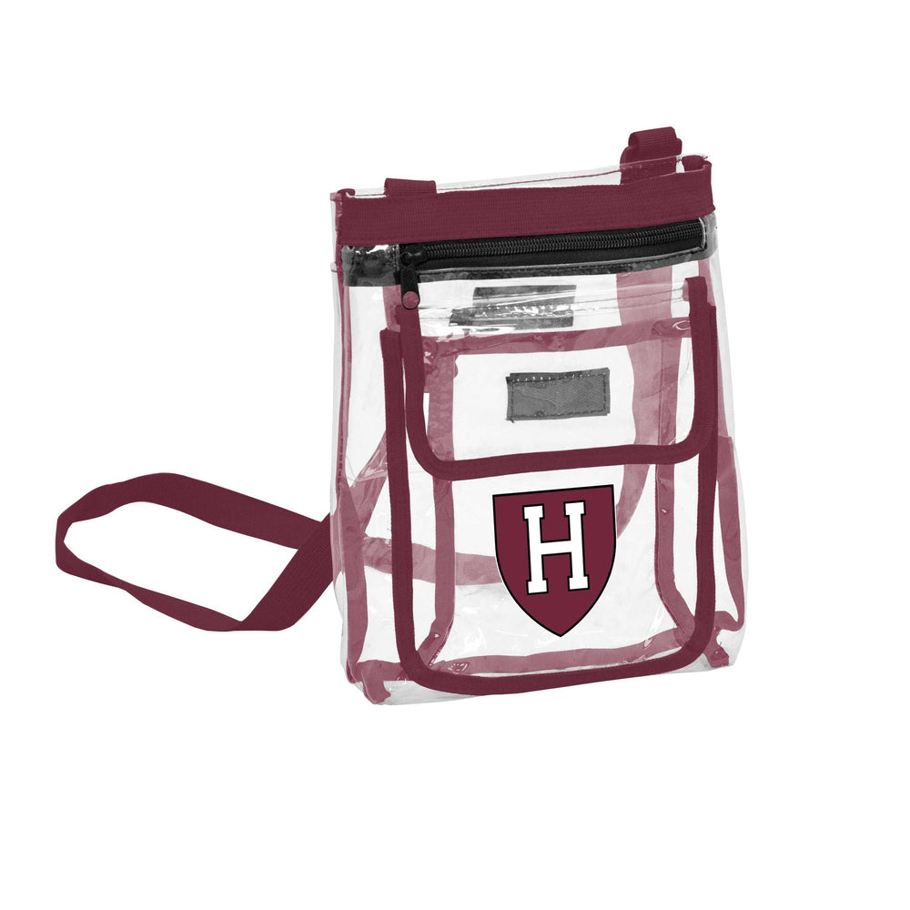 Harvard University Maroon Clear Crossbody f/ Primary Logo - Logo Brands - Flyclothing LLC