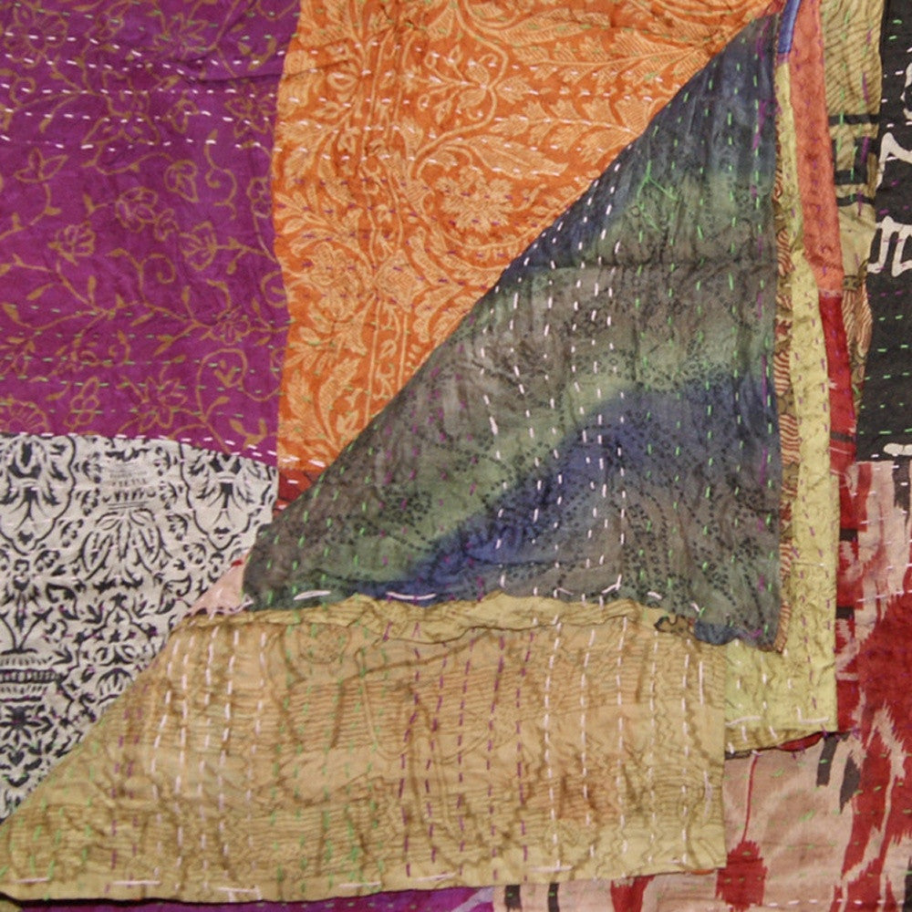 60" X 90" Silk Multicolor Throws - Homeroots - Flyclothing LLC