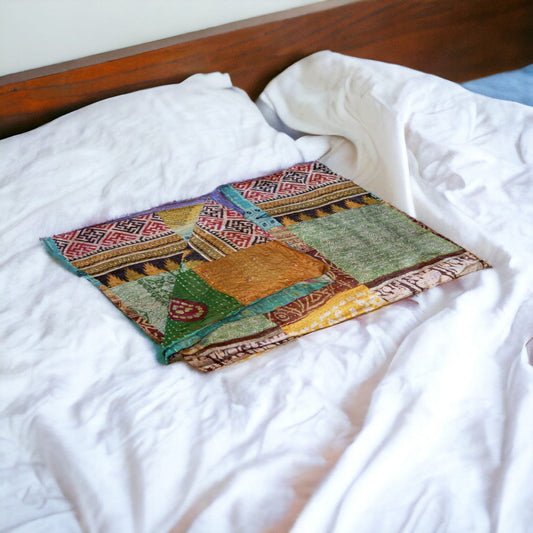 60" X 90" Silk Multicolor Throws - Homeroots