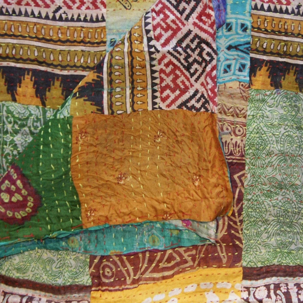 60" X 90" Silk Multicolor Throws - Homeroots - Flyclothing LLC