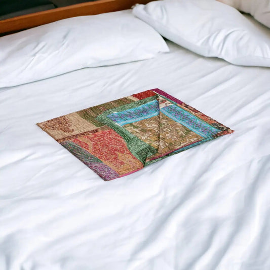 50" X 70" Silk Multicolor Throws - Homeroots