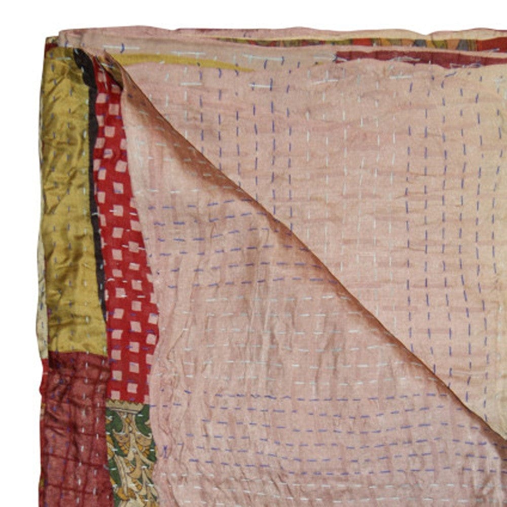 50" X 70" Silk Multicolor Throws - Homeroots - Flyclothing LLC