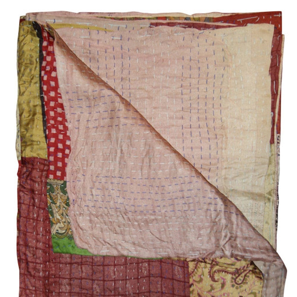 50" X 70" Silk Multicolor Throws - Homeroots - Flyclothing LLC