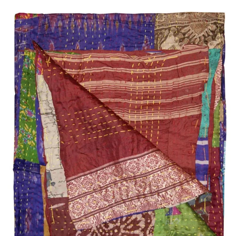 50" X 70" Silk Multicolor Throws - Homeroots - Flyclothing LLC