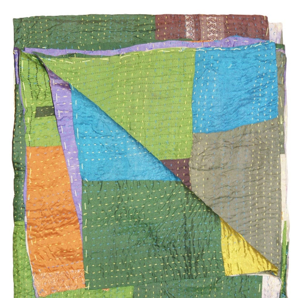 50" X 70" Silk Multicolor Throws - Homeroots - Flyclothing LLC