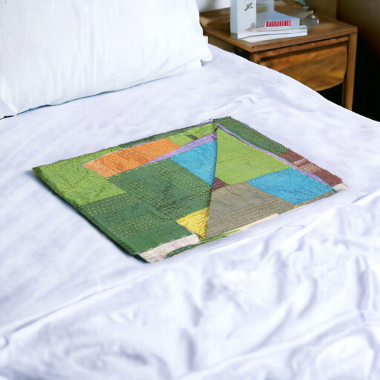 50" X 70" Silk Multicolor Throws - Homeroots