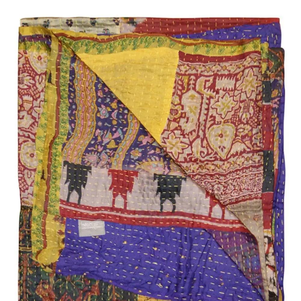 50" X 70" Silk Multicolor Throws - Homeroots - Flyclothing LLC