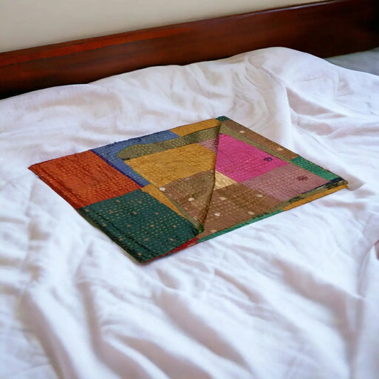 50" X 70" Silk Multicolor Throws - Homeroots