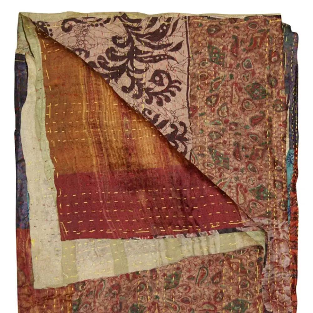 50" X 70" Silk Multicolor Throws - Homeroots - Flyclothing LLC