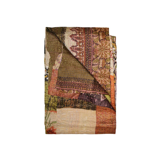 50" X 70" Silk Multicolor Throws - Homeroots