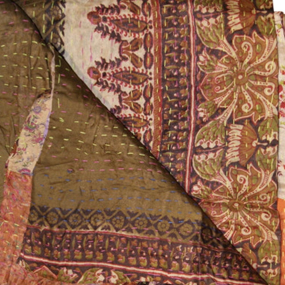 50" X 70" Silk Multicolor Throws - Homeroots - Flyclothing LLC