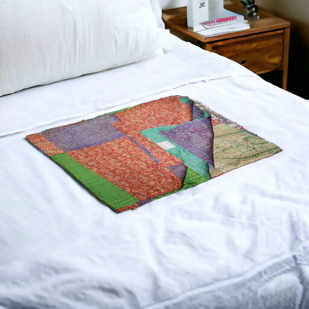 50" X 70" Silk Multicolor Throws - Homeroots - Flyclothing LLC