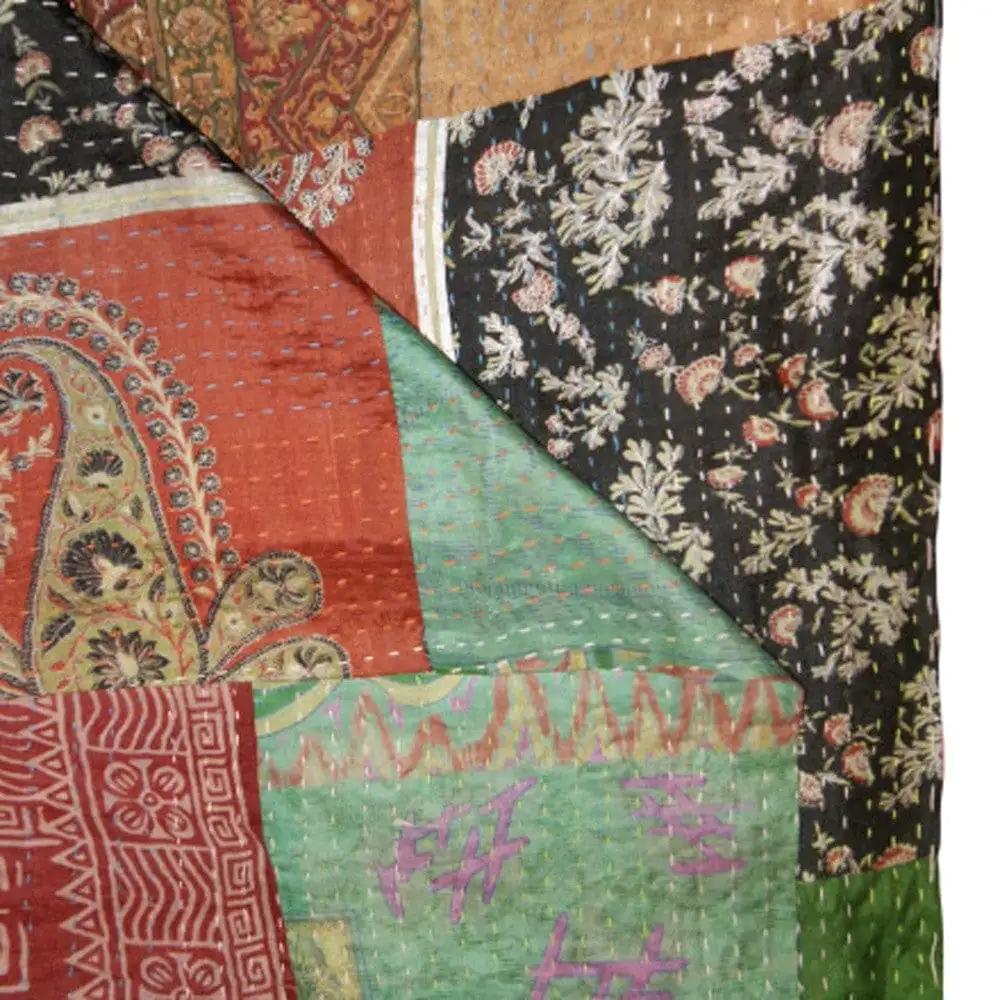 50" X 70" Silk Multicolor Throws - Homeroots - Flyclothing LLC