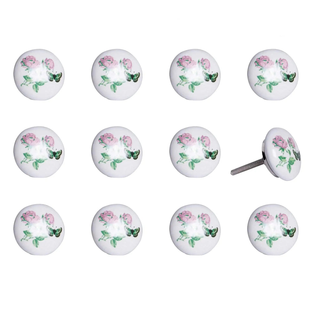 1.5" X 1.5" X 1.5" Ceramic Metal Multicolor 12 Pack Knob - Homeroots - Flyclothing LLC
