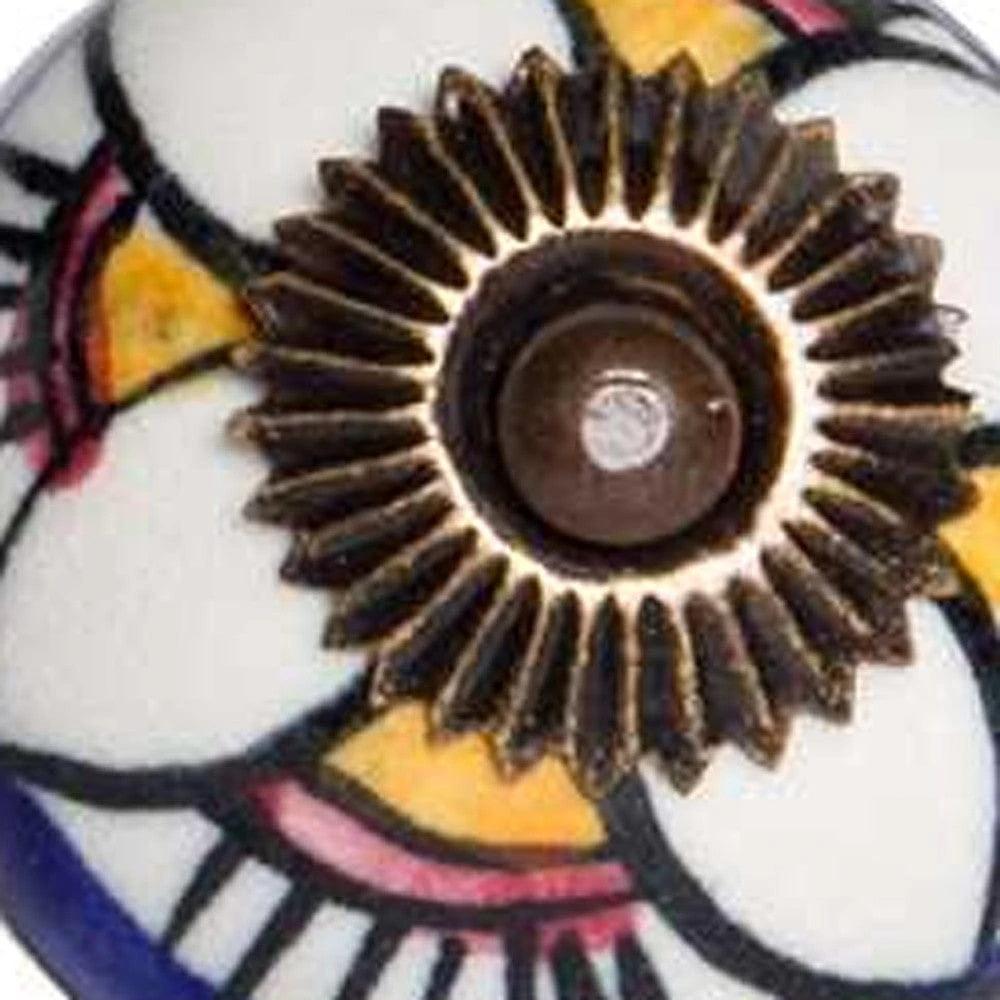 1.5" X 1.5" X 1.5" Ceramic Metal Multicolor 12 Pack Knob - Homeroots - Flyclothing LLC