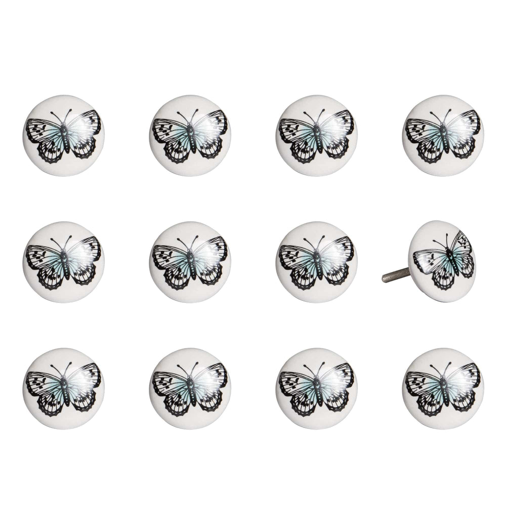 1.5" X 1.5" X 1.5" Ceramic Metal Multicolor 12 Pack Knob - Homeroots - Flyclothing LLC