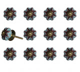 1.5" X 1.5" X 1.5" Ceramic Metal Multicolor 12 Pack Knob - Homeroots - Flyclothing LLC