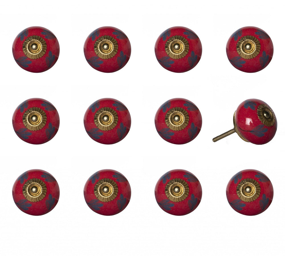 1.5" X 1.5" X 1.5" Ceramic Metal Multicolor 12 Pack Knob - Homeroots - Flyclothing LLC