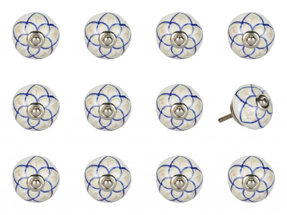 1.5" X 1.5" X 1.5" Ceramic Metal Multicolor 12 Pack Knob - Homeroots - Flyclothing LLC