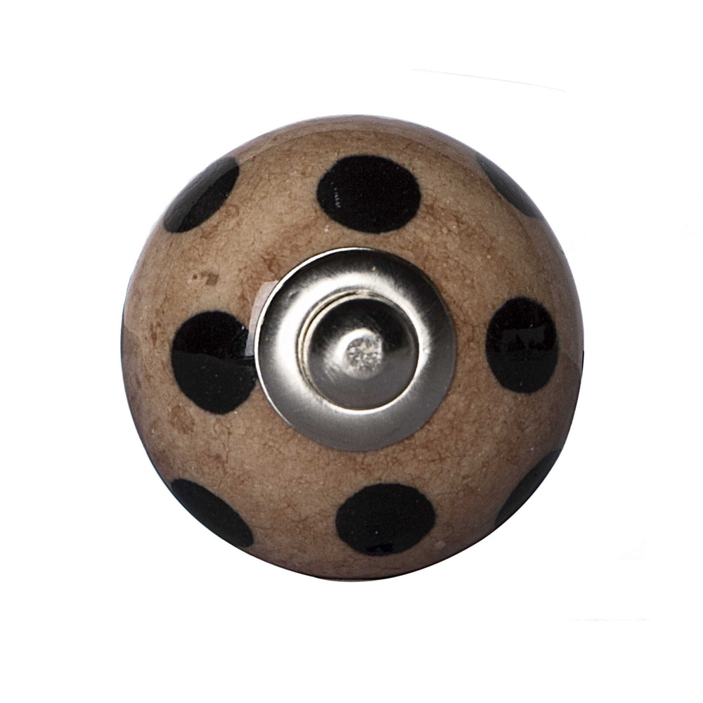 1.5" X 1.5" X 1.5" Ceramic Metal Brown Black 12 Pack Knob - Homeroots - Flyclothing LLC