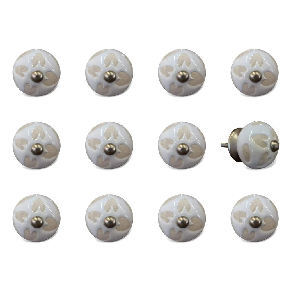 1.5" X 1.5" X 1.5" Ceramic Metal Multicolor 12 Pack Knob - Homeroots - Flyclothing LLC