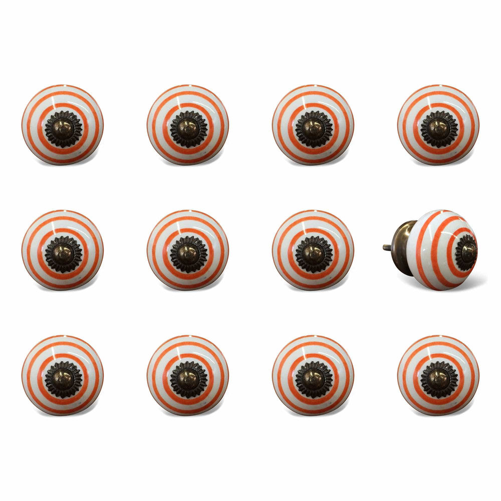1.5" X 1.5" X 1.5" Ceramic Metal Multicolor 12 Pack Knob - Homeroots - Flyclothing LLC