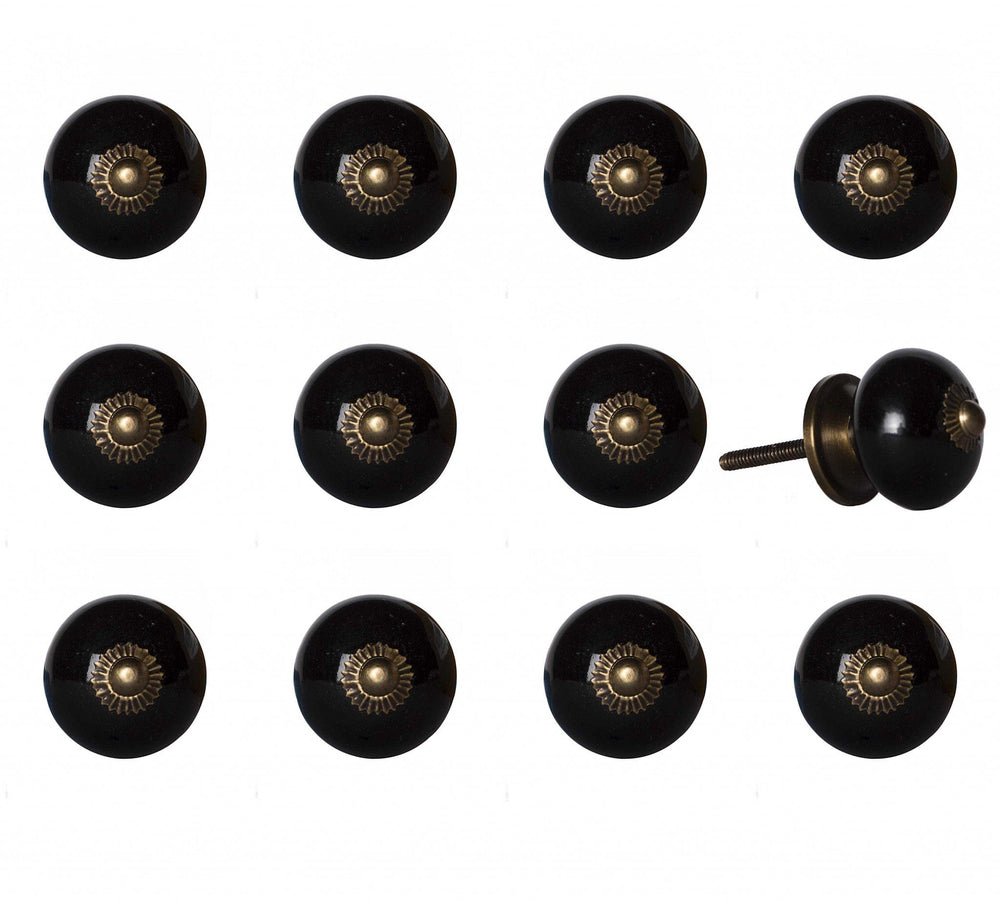 1.5" X 1.5" X 1.5" Ceramic Metal Multicolor 12 Pack Knob - Homeroots - Flyclothing LLC