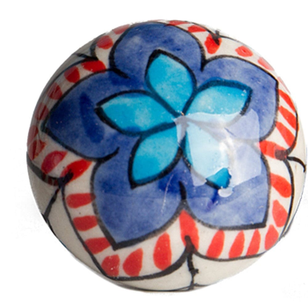 1.5" X 1.5" X 1.5" Ceramic Metal Multicolor 8 Pack Knob - Homeroots - Flyclothing LLC