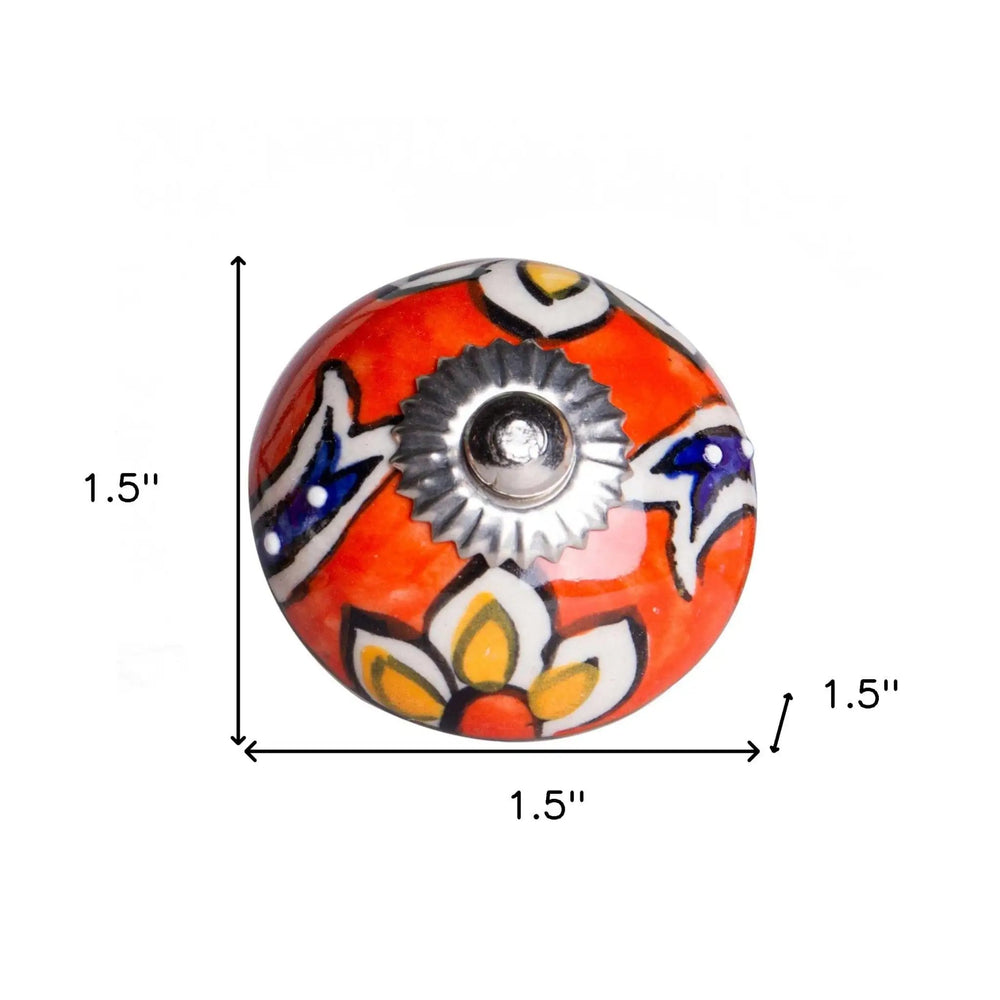 1.5" X 1.5" X 1.5" Ceramic Metal Multicolor 12 Pack Knob - Homeroots - Flyclothing LLC