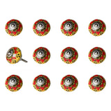 1.5" X 1.5" X 1.5" Ceramic Metal Multicolor 12 Pack Knob - Homeroots - Flyclothing LLC