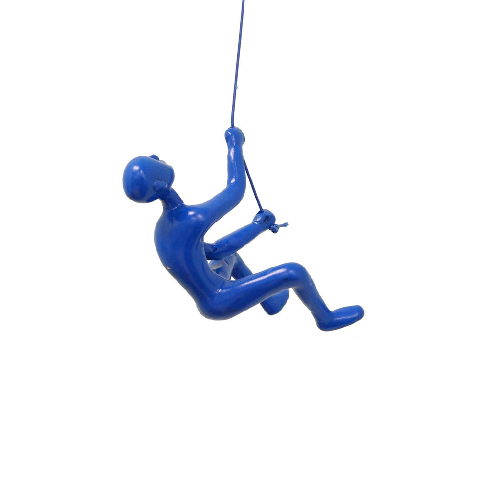 6" Blue Unique Climbing Man With Rope Wall Art - Homeroots - Flyclothing LLC