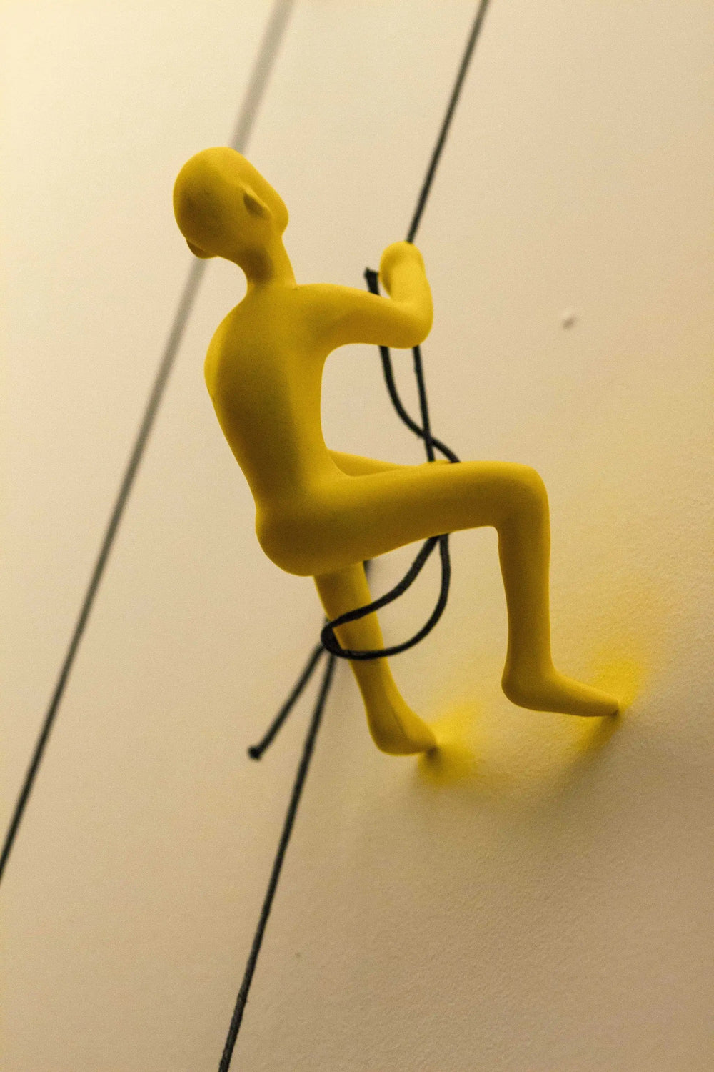 6" Yellow Unique Climbing Man With Rope Wall Art - Homeroots - Flyclothing LLC