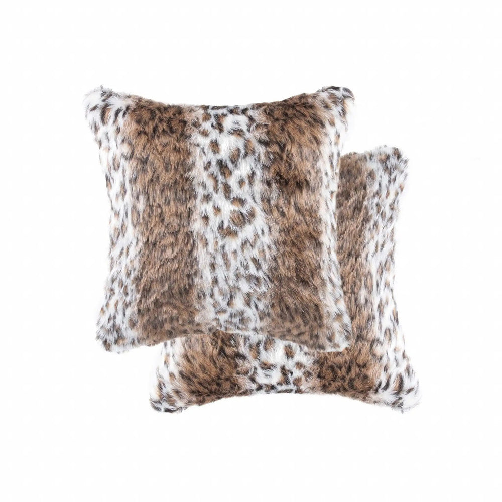 18" X 18" X 5" Acrylic Plush Polyester Polyfill Lynx 2 Pack Pillow - Homeroots - Flyclothing LLC