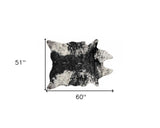 S&P Black White Animal Print Area Rug - Homeroots - Flyclothing LLC