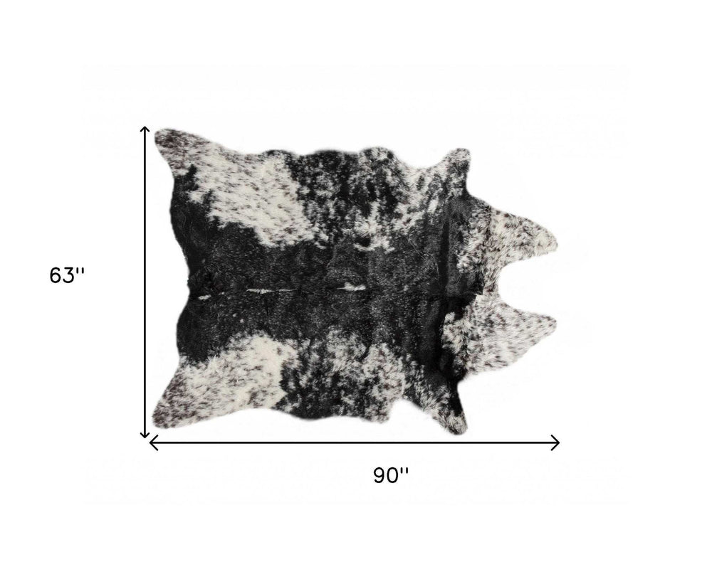 S&P Black White Animal Print Area Rug - Homeroots - Flyclothing LLC