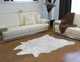 5' X 8' Gray Faux Fur Area Rug - Homeroots - Flyclothing LLC