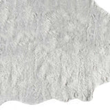 5' X 8' Gray Faux Fur Area Rug - Homeroots - Flyclothing LLC