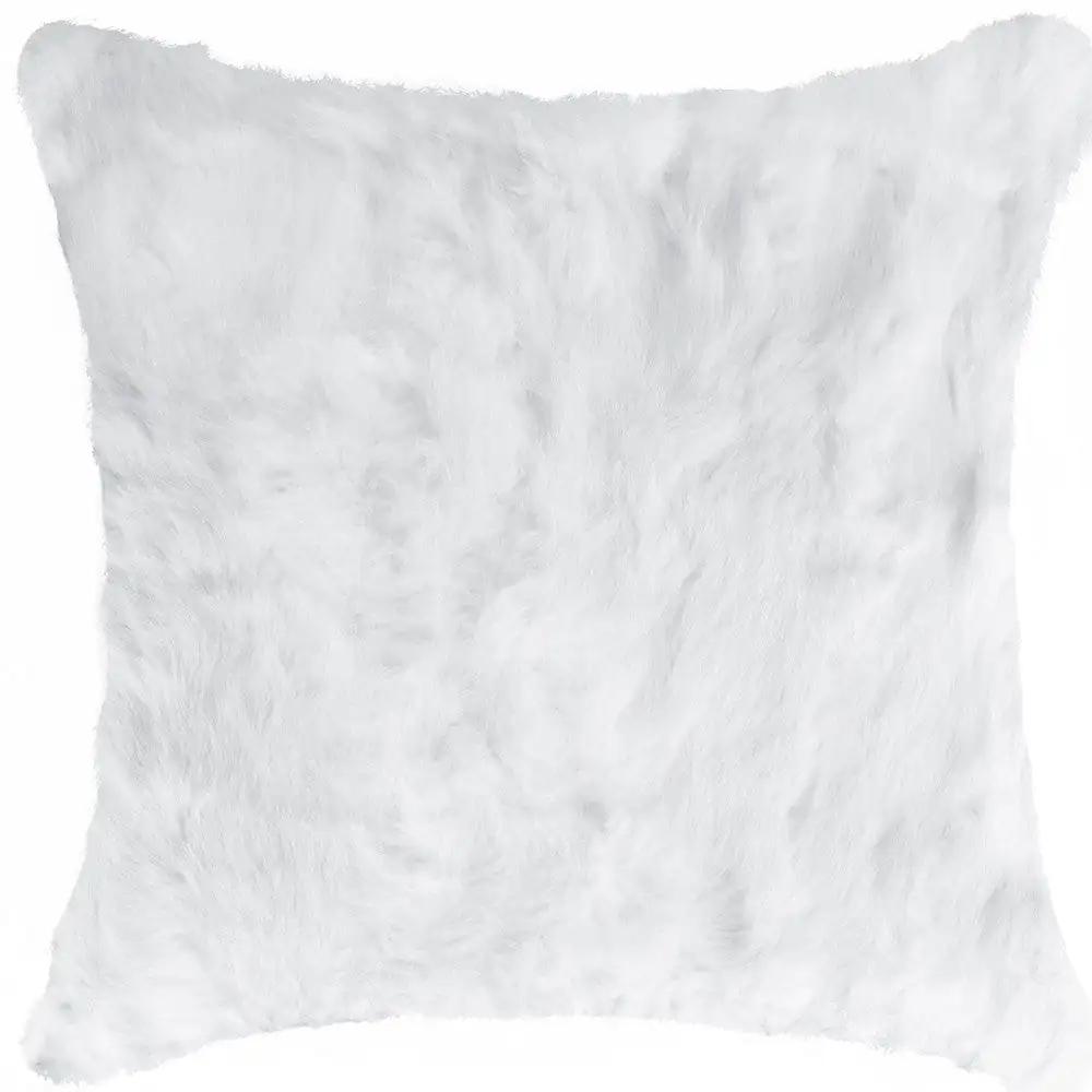 18" White Wool Throw Pillow - Homeroots - Flyclothing LLC