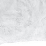 5" X 12" X 20" 100% Natural Rabbit Fur White Pillow - Homeroots - Flyclothing LLC