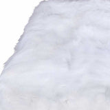 White Knitted Rabbit Solid Color Plush Reversable Throw - Homeroots - Flyclothing LLC